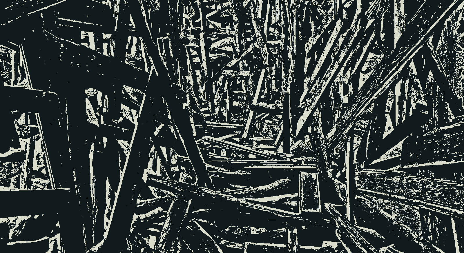 High-contrast abstract composition