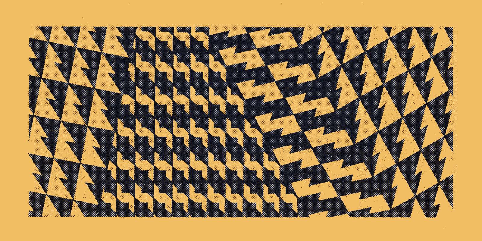 Black and yellow geometric abstract pattern